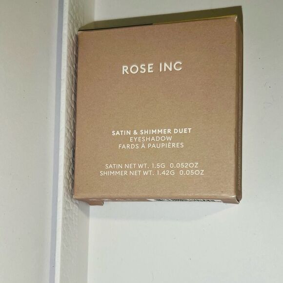 ROSE INC Satin & Shimmer Duet Powder & Cream Eyeshadow Satin Olive Khaki Shimmer - Picture 5 of 9